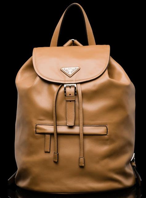 prada soft|Prada leather backpack.